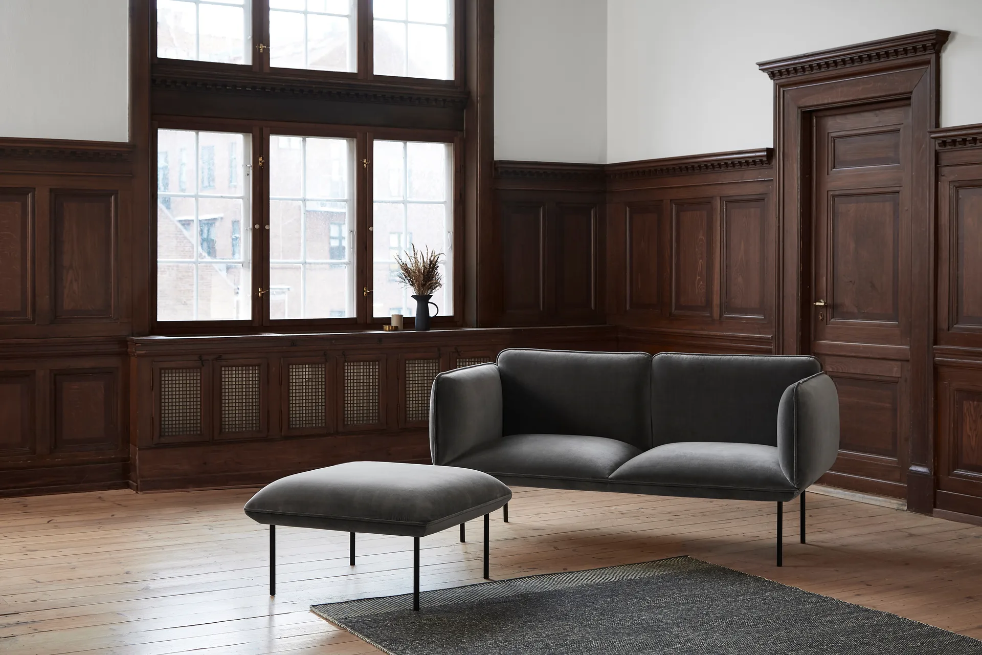 Rombo matta grå, 170x240 cm Woud