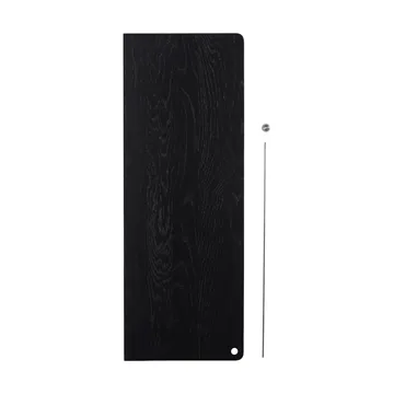Stedge Add-on hylla - Svart ek-borstat stål, 60 cm - Woud