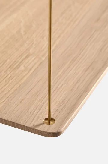 Stedge Add-on hylla - Vitpig. ek-mässing, 60 cm - Woud