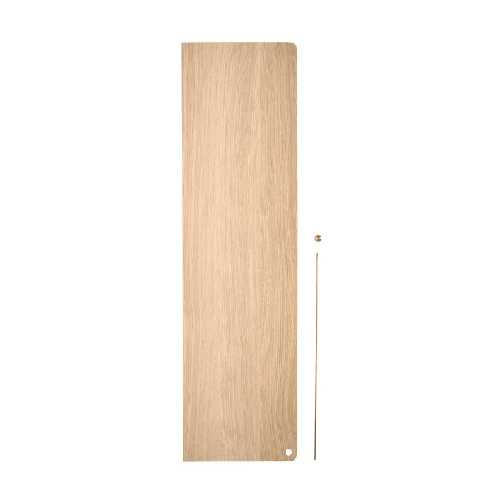 Stedge Add-on hylla - Vitpigmenterad ek-mässing, 80 cm - Woud
