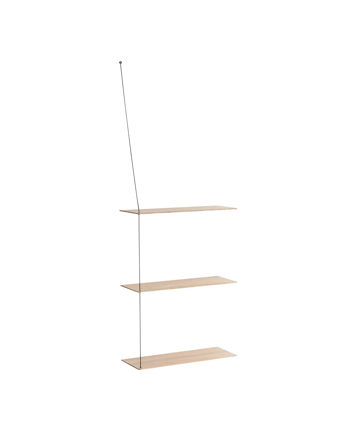 Stedge Add-on hylla, Vitpigmenterad ek-svart, 60 cm Woud