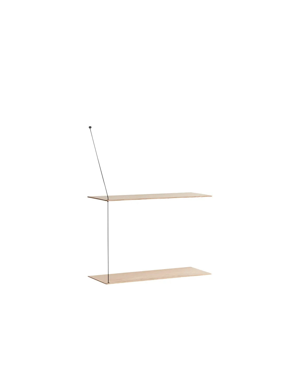 Stedge hylla 60 cm, Vitpigmenterad ek Woud