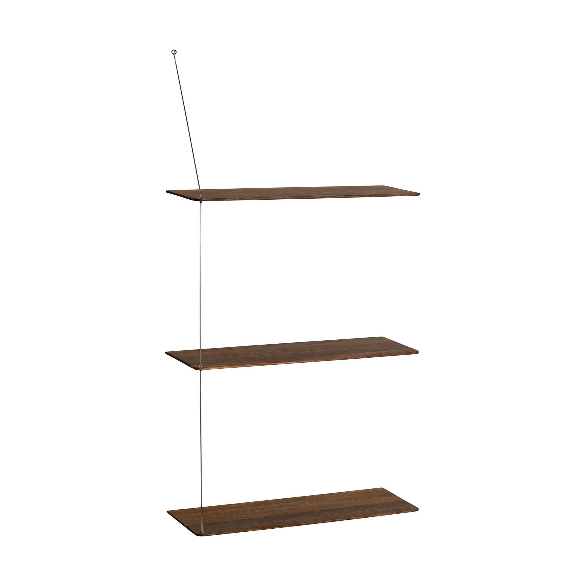 Stedge hylla, Rökt ek-borstat stål, 60 cm, 3 hyllplan Woud