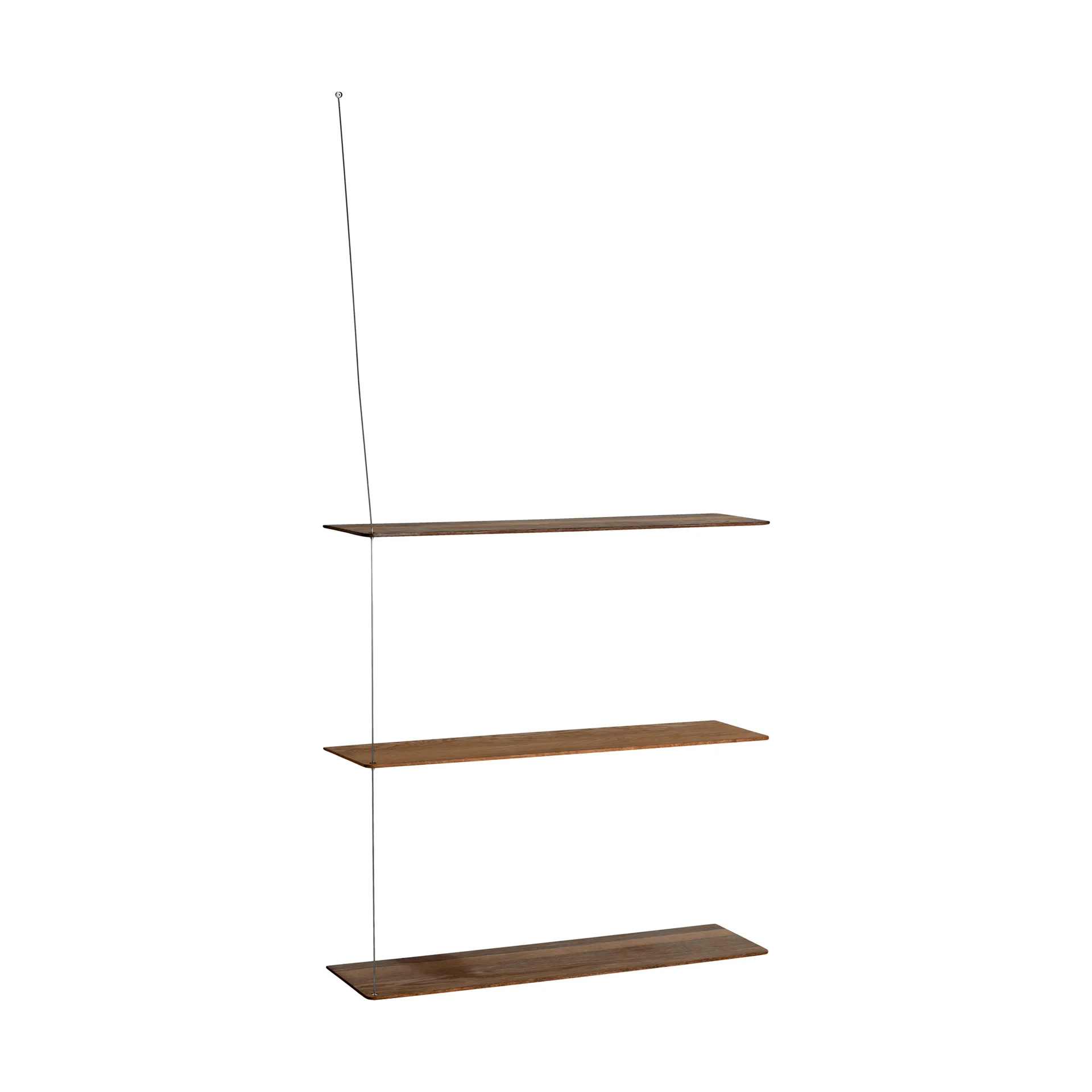 Stedge hylla, Rökt ek-borstat stål, 80 cm, 3 hyllplan Woud