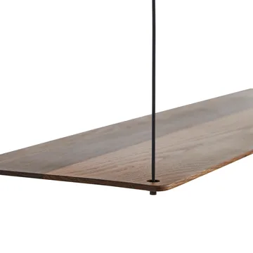 Stedge hylla - Rökt ek-svart, 80 cm, 2 hyllplan - Woud