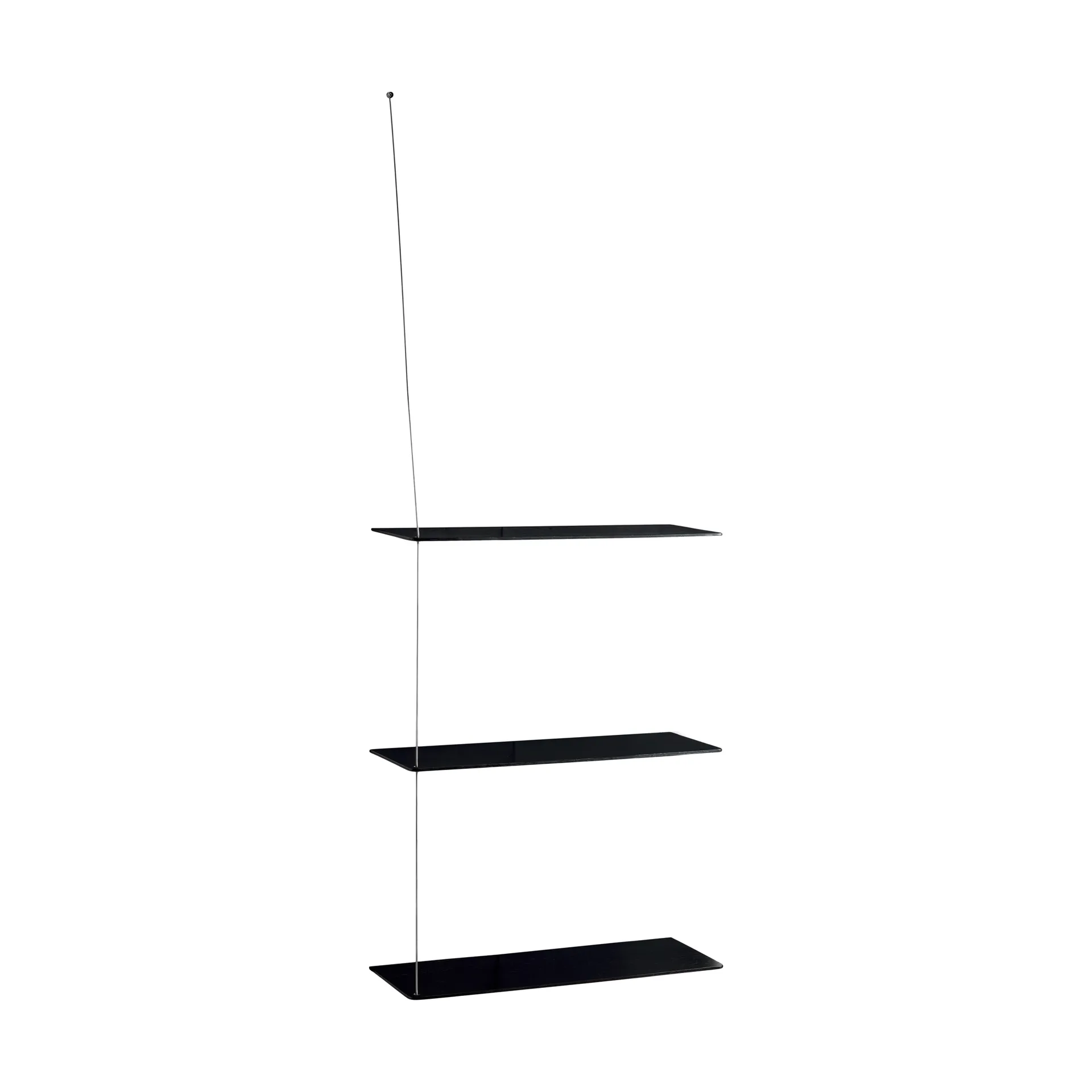 Stedge hylla, Svart ek-borstat stål, 60 cm, 3 hyllplan Woud