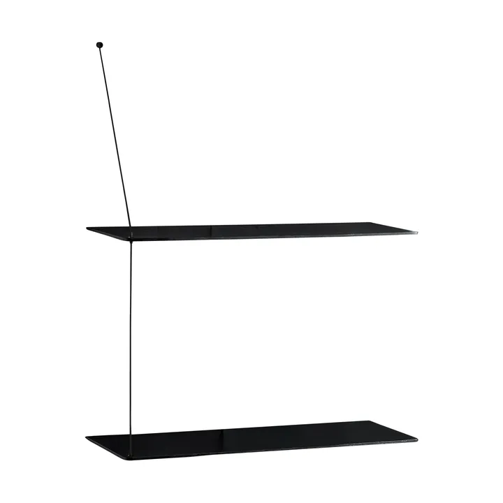 Stedge hylla - Svart ek-svart, 2 hyllplan, 60 cm - Woud