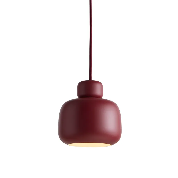 Stone pendel opalglas - Deep red - Woud