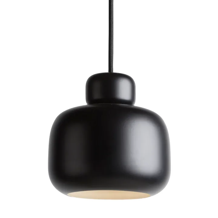 Stone pendel opalglas - svart - Woud