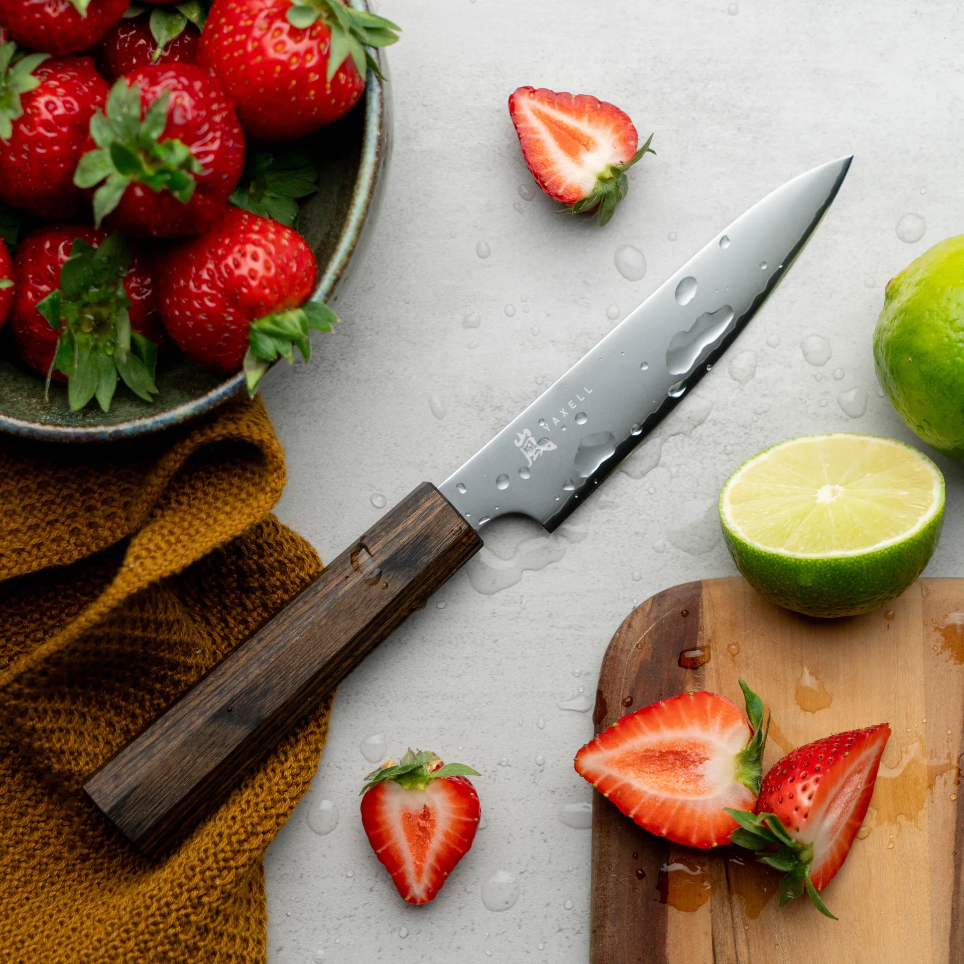 Hana allkniv 12 cm, Rostfritt stål-pakkaträ Yaxell