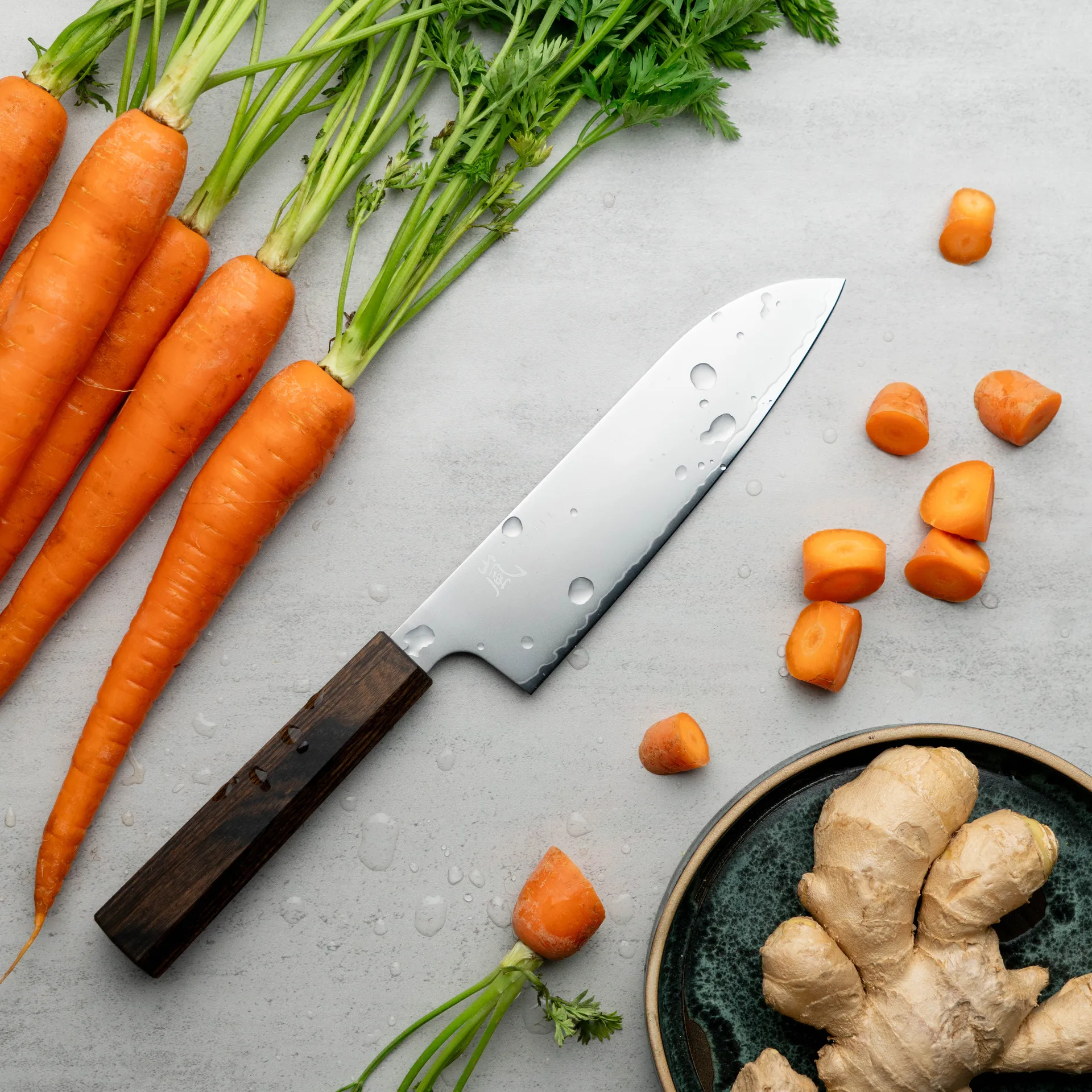 Hana santokukniv 16,5 cm, Rostfritt stål-pakkaträ Yaxell