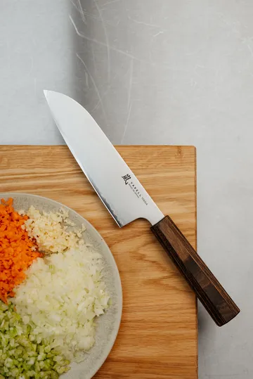 Hana santokukniv 16,5 cm - Rostfritt stål-pakkaträ - Yaxell