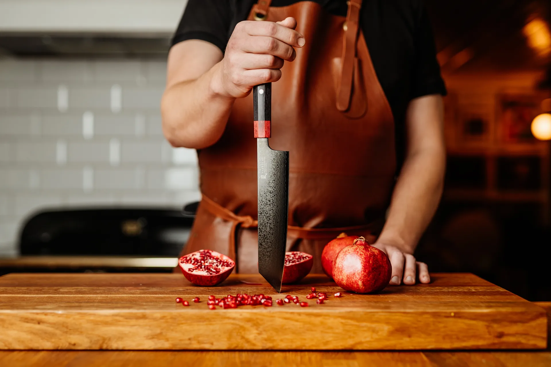 Rei kiritsuke, Röd-svart, DLC, 20 cm Yaxell