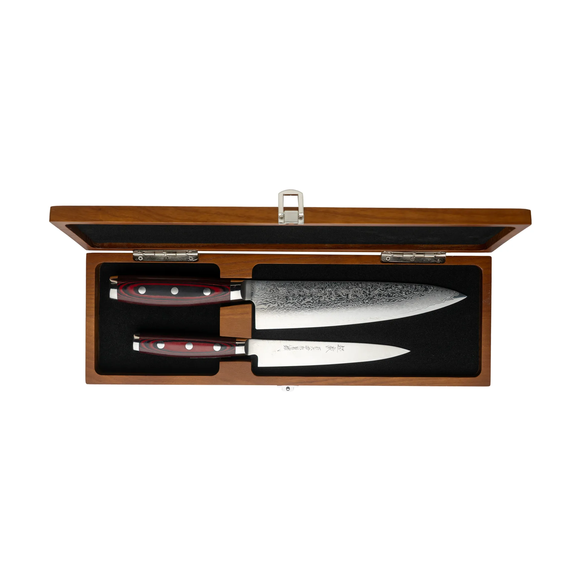 Super Gou knivset 2-delar schatull, Natur-röd-svart, 20 cm, 12,5 cm Yaxell