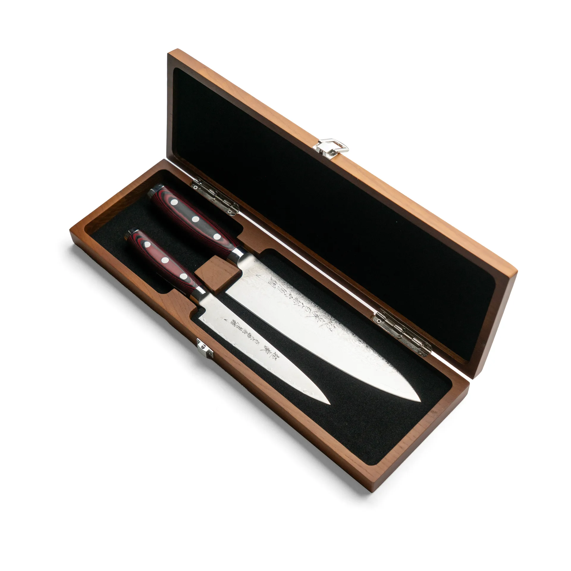 Super Gou knivset 2-delar schatull, Natur-röd-svart, 20 cm, 12,5 cm Yaxell