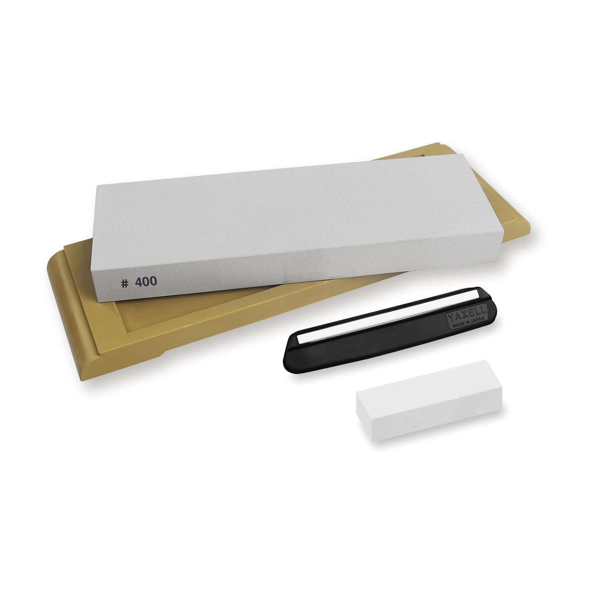Yaxell grov slipsten set 400 grit | Skandinavisk Design | Knivslipar, slipstål & brynen | Grå