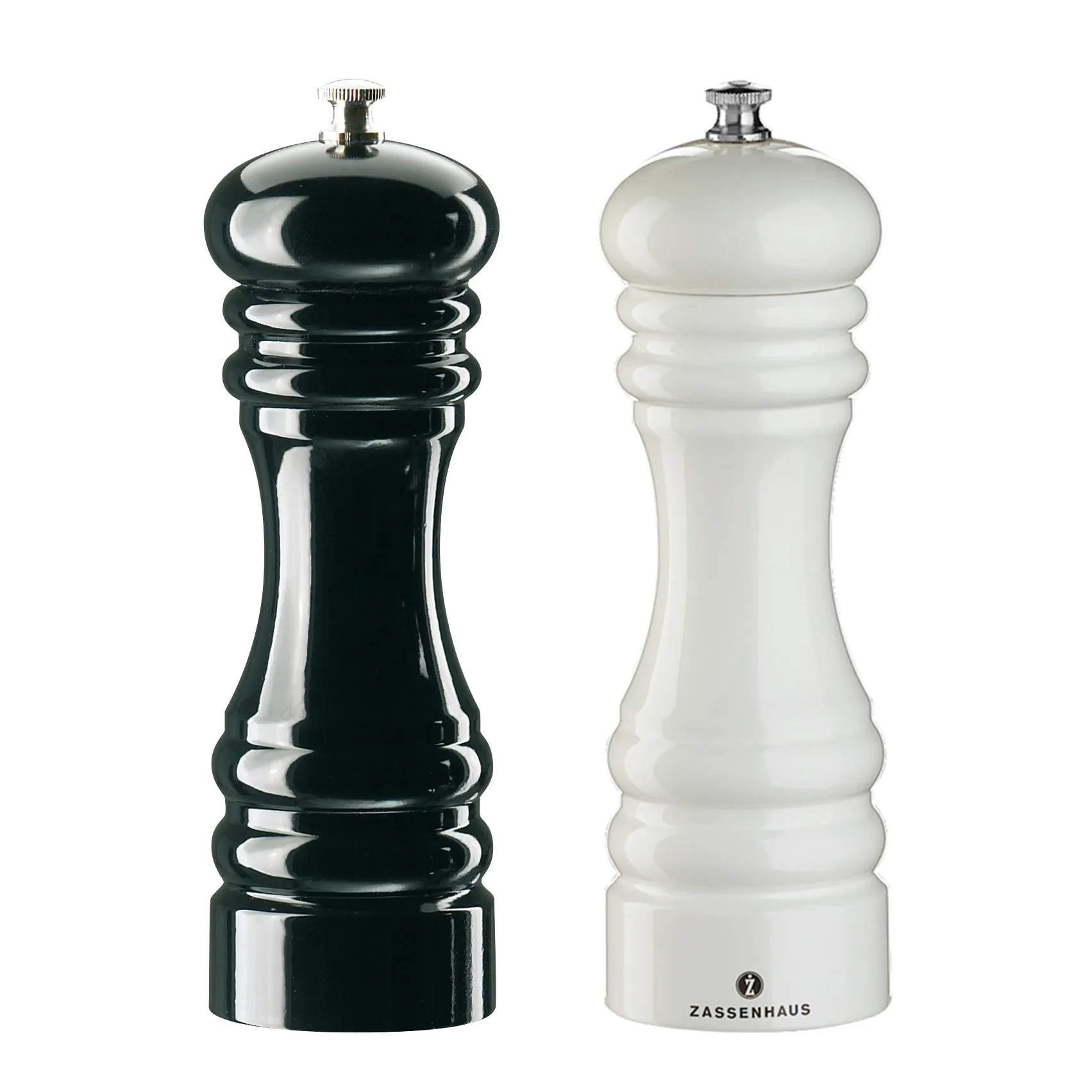 Berlin salt- och pepparkvarn set, Svart-vit Zassenhaus