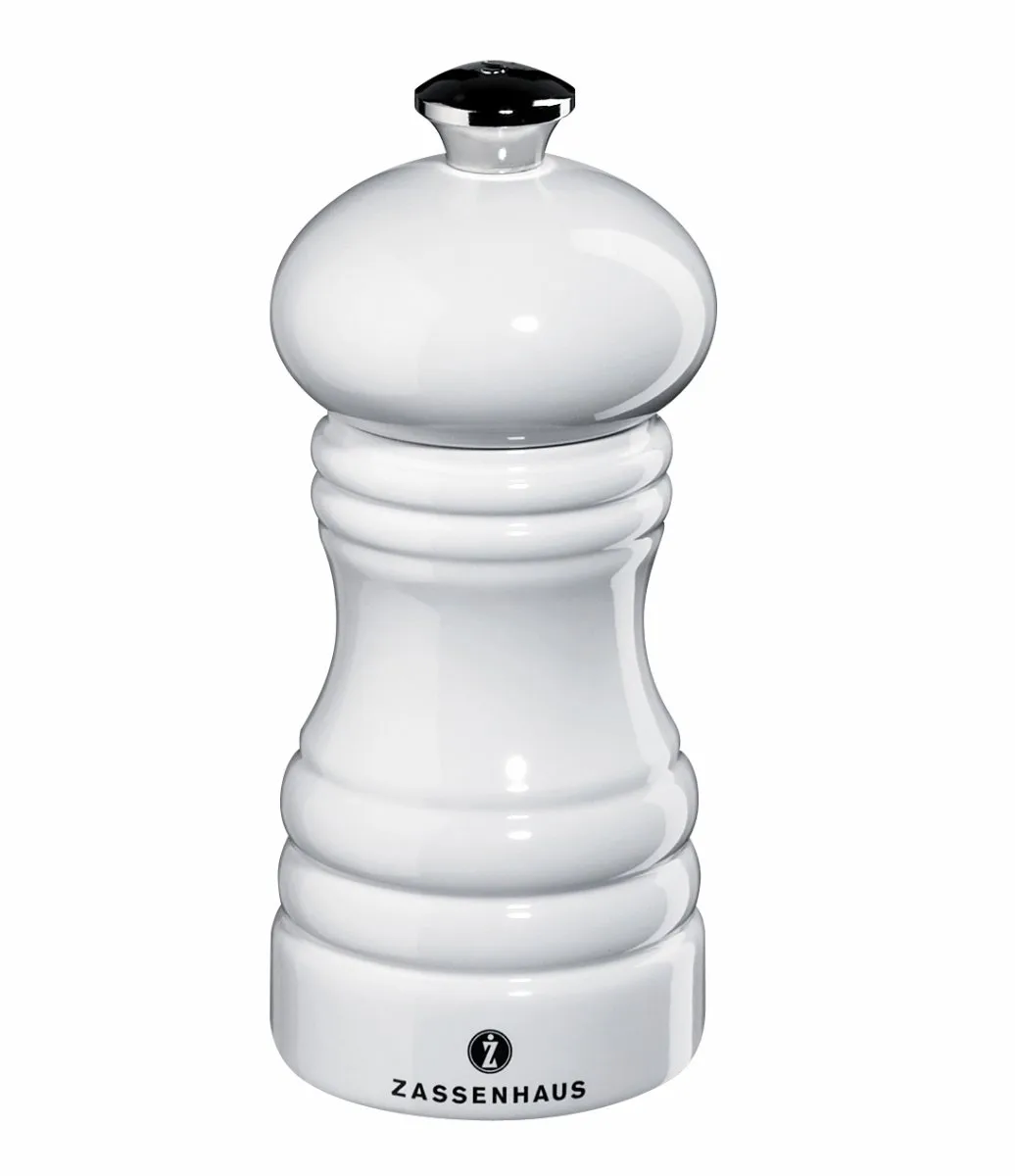 Berlin saltkvarn 12 cm, Blank vit Zassenhaus