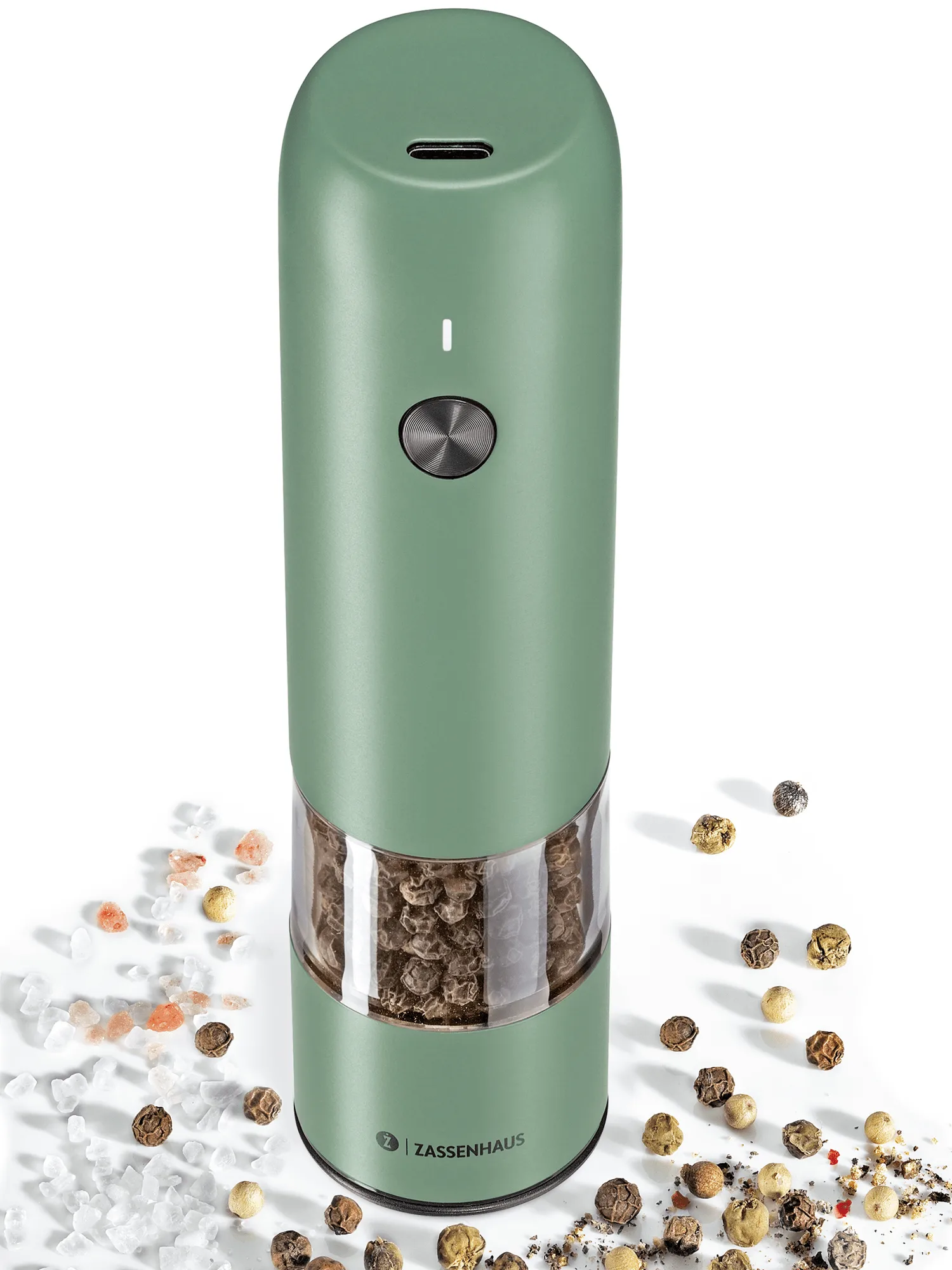Köln elektrisk pepparkvarn, Grön, 14 cm Zassenhaus