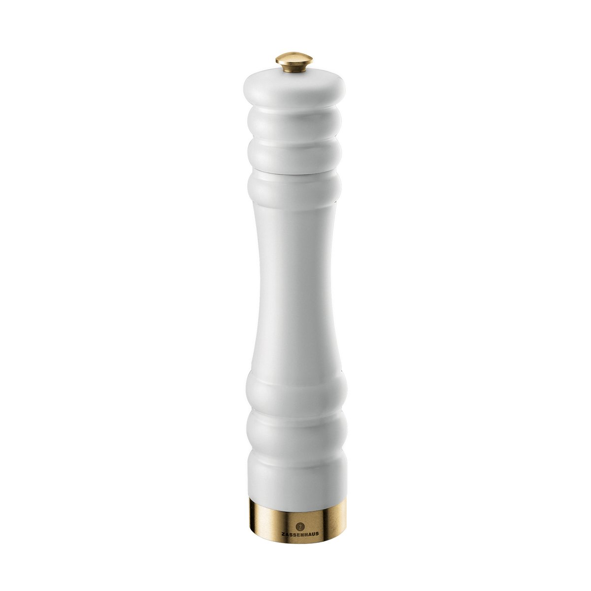 Zassenhaus München kryddkvarn matt 25 cm Vit-guld | Skandinavisk Design | Salt- & Pepparkvarnar | Vit