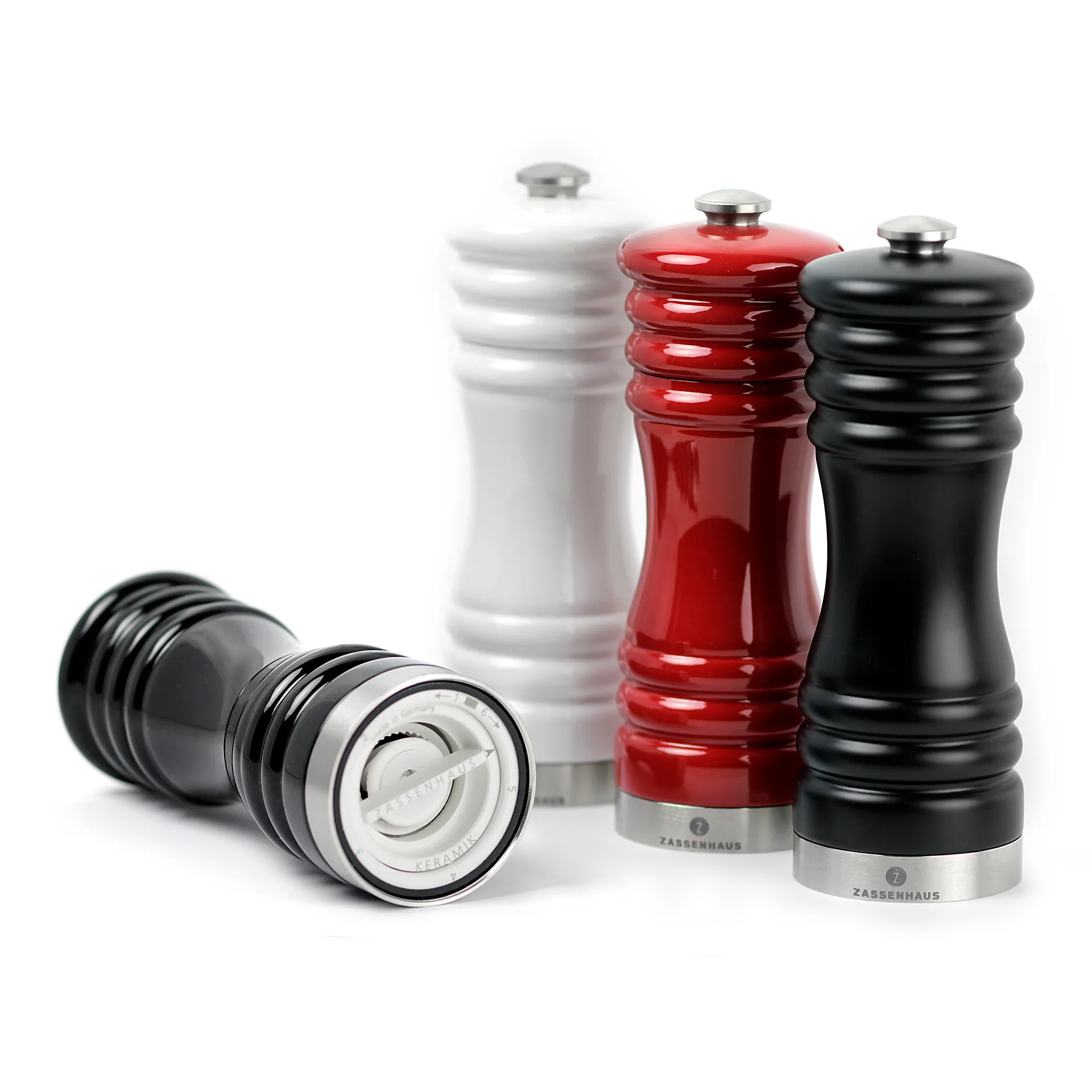 München salt- & pepparkvarn blank svart, 15 cm Zassenhaus