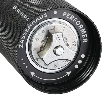 Zassenhaus Performer pepparkvarn - Valnöt-aluminium 13 cm - Zassenhaus