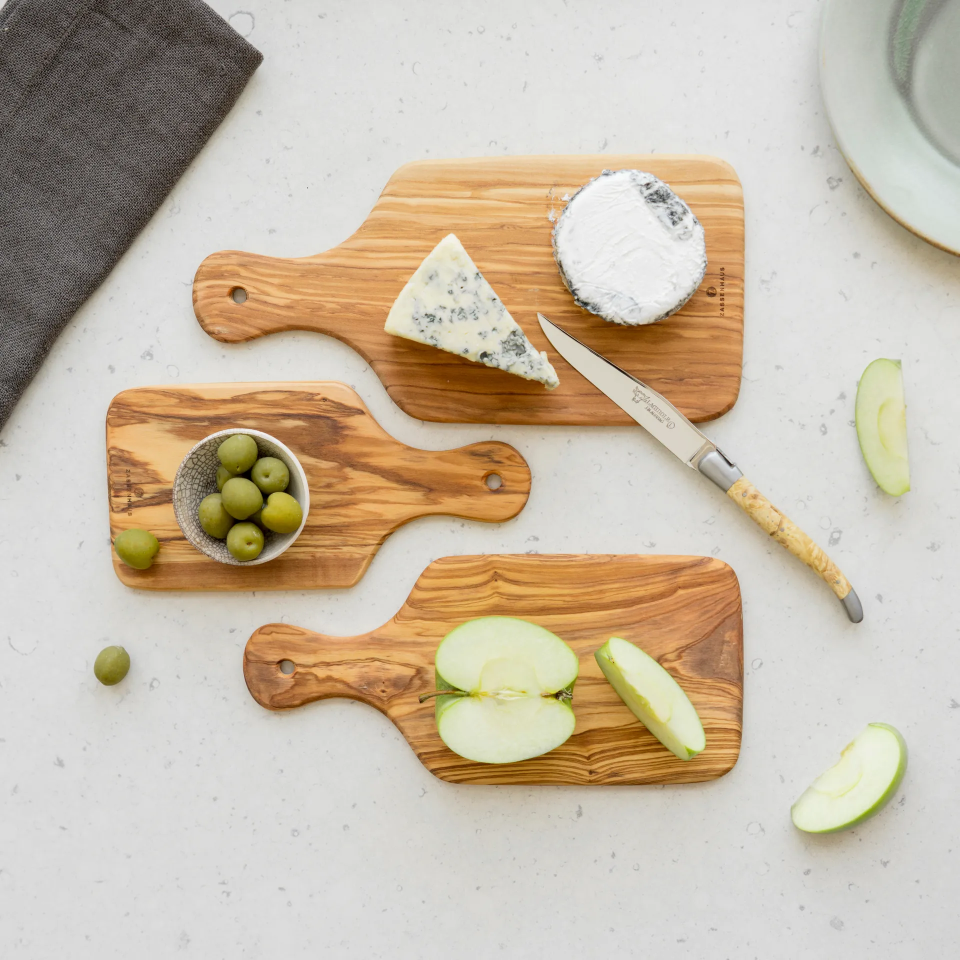 Zassenhaus skärbräda med handtag olivträ, 29 cm Zassenhaus