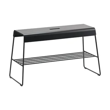 A-bench outdoor bänk med hylla 45 cm - Black (svart) - Zone Denmark