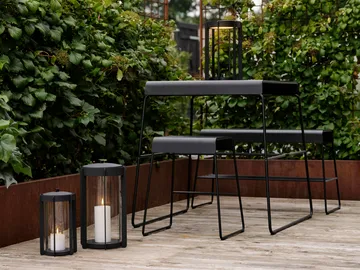 A-bench outdoor bänk med hylla 45 cm - Black (svart) - Zone Denmark