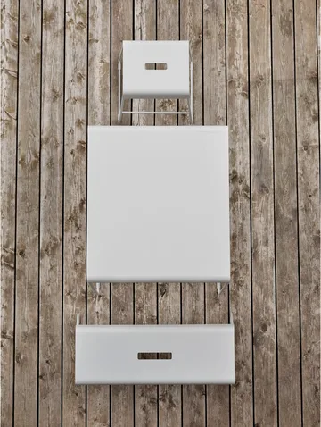 A-bench outdoor bänk med hylla 45 cm - Soft Grey (grå) - Zone Denmark