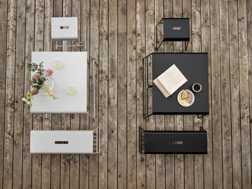 A-bench outdoor bänk med hylla 45 cm - Soft Grey (grå) - Zone Denmark