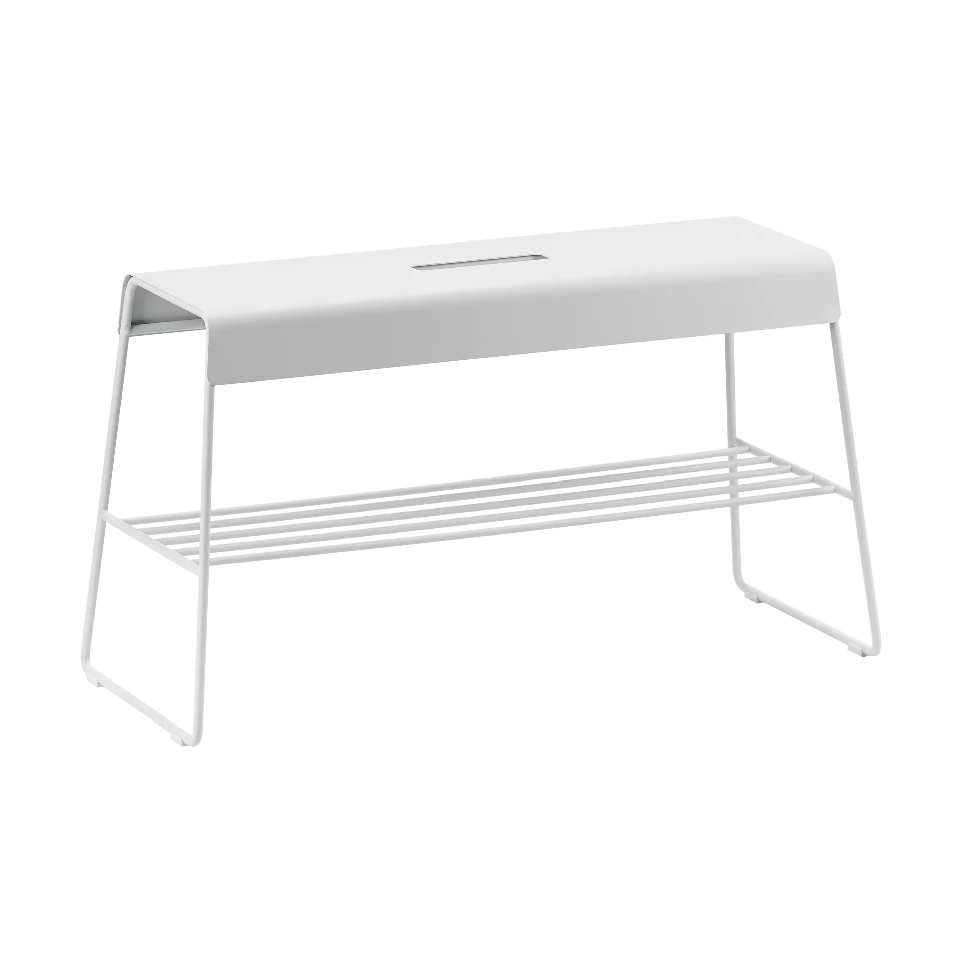 A-bench outdoor bänk med hylla 45 cm, Soft Grey Zone Denmark