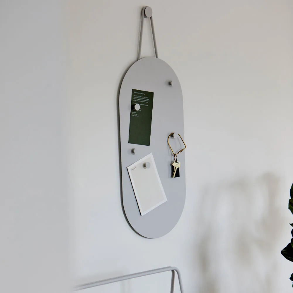 A-Bulletin Board anslagstavla, soft grey, inkl. magneter Zone Denmark