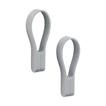 Loop handdukshängare magnet 2-pack - Gull grey - Zone Denmark