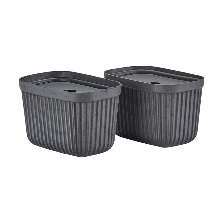 Pulp förvaringsbox 15x23 cm 2-pack - Black - Zone Denmark