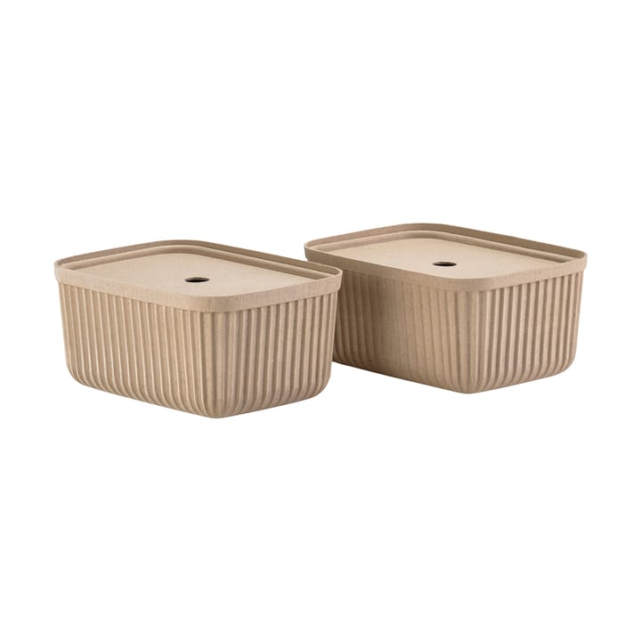 Pulp förvaringsbox 23x32 cm 2-pack - Natural Brown - Zone Denmark