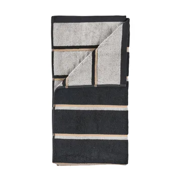 Sauna Handduk - Black-soft grey-camel, 50x100 cm - Zone Denmark