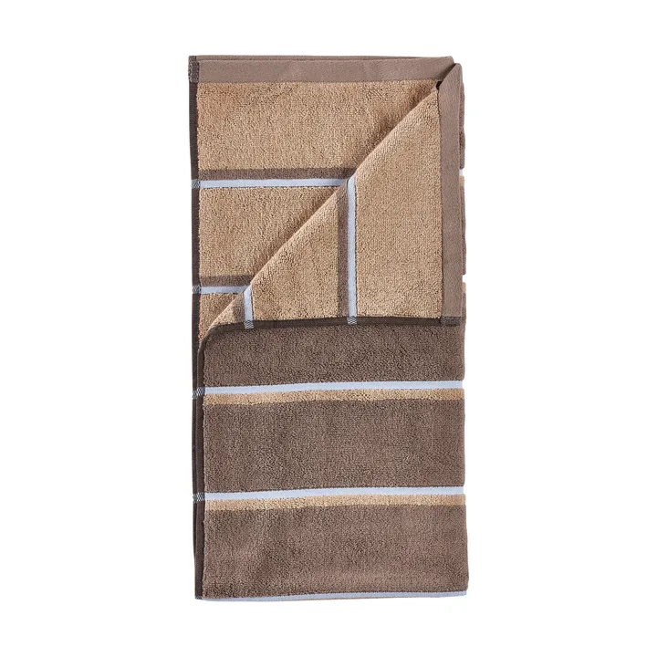Sauna Handduk - Taupe-camel-sky blue, 50x100 cm - Zone Denmark