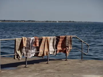 Sauna Handduk - Terracotta-camel-lupine, 50x100 cm - Zone Denmark