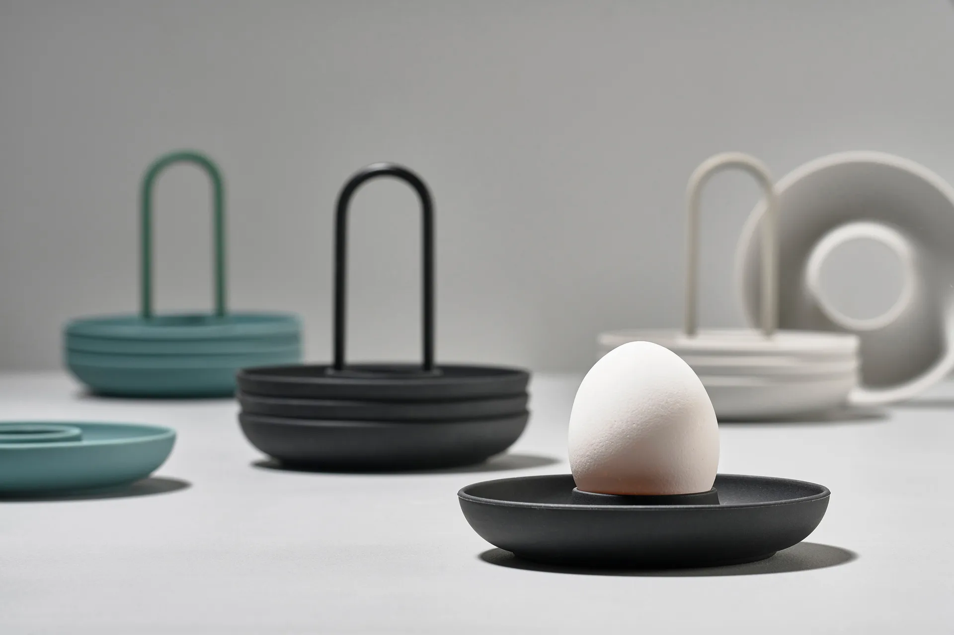 Singles äggkopp 4-pack med hållare, Black Zone Denmark