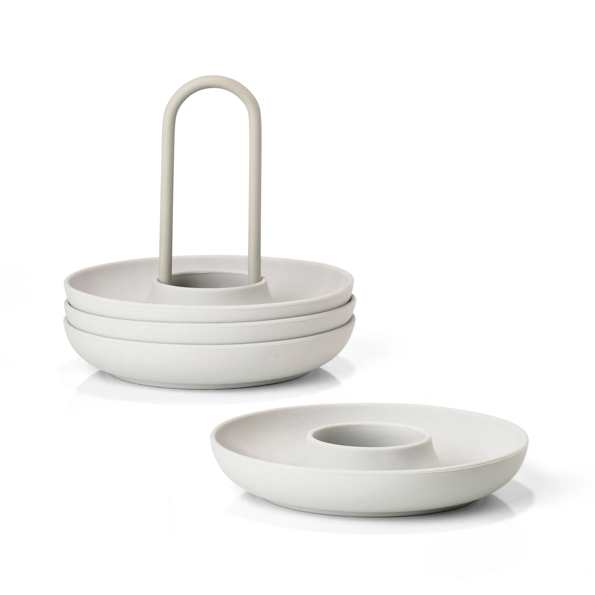 Singles äggkopp 4-pack med hållare, Warm Grey Zone Denmark