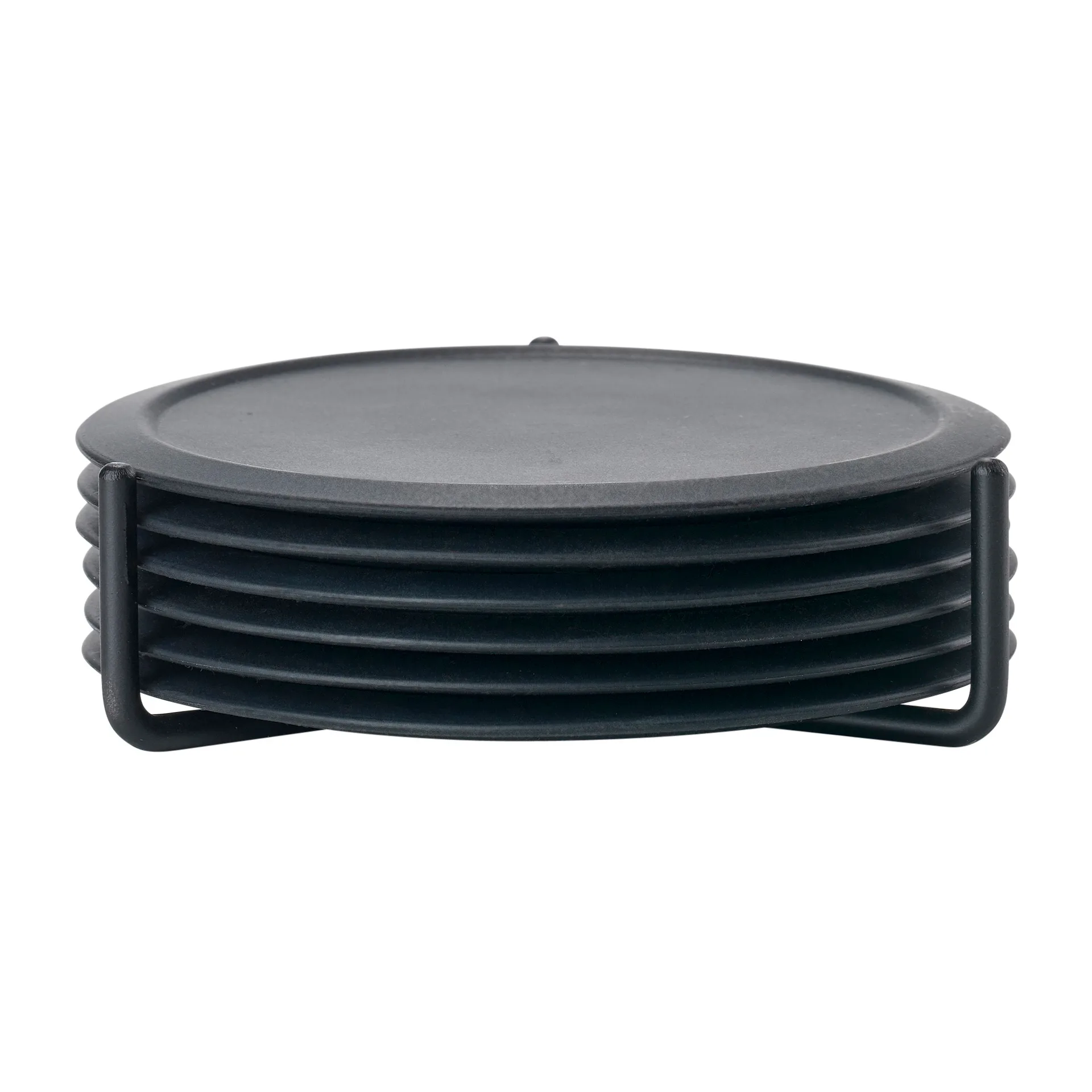 Singles glasunderlägg 6-pack med hållare, Black Zone Denmark