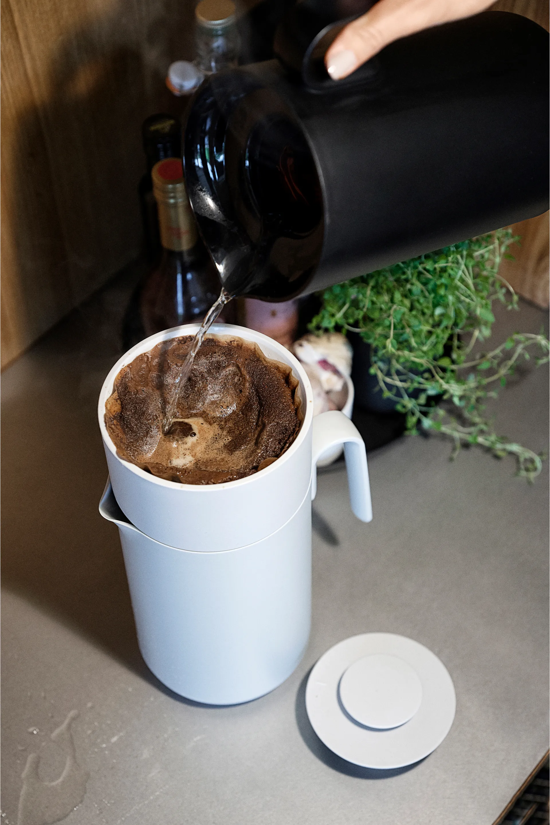 Singles kaffefilter till termoskanna, Warm grey Zone Denmark