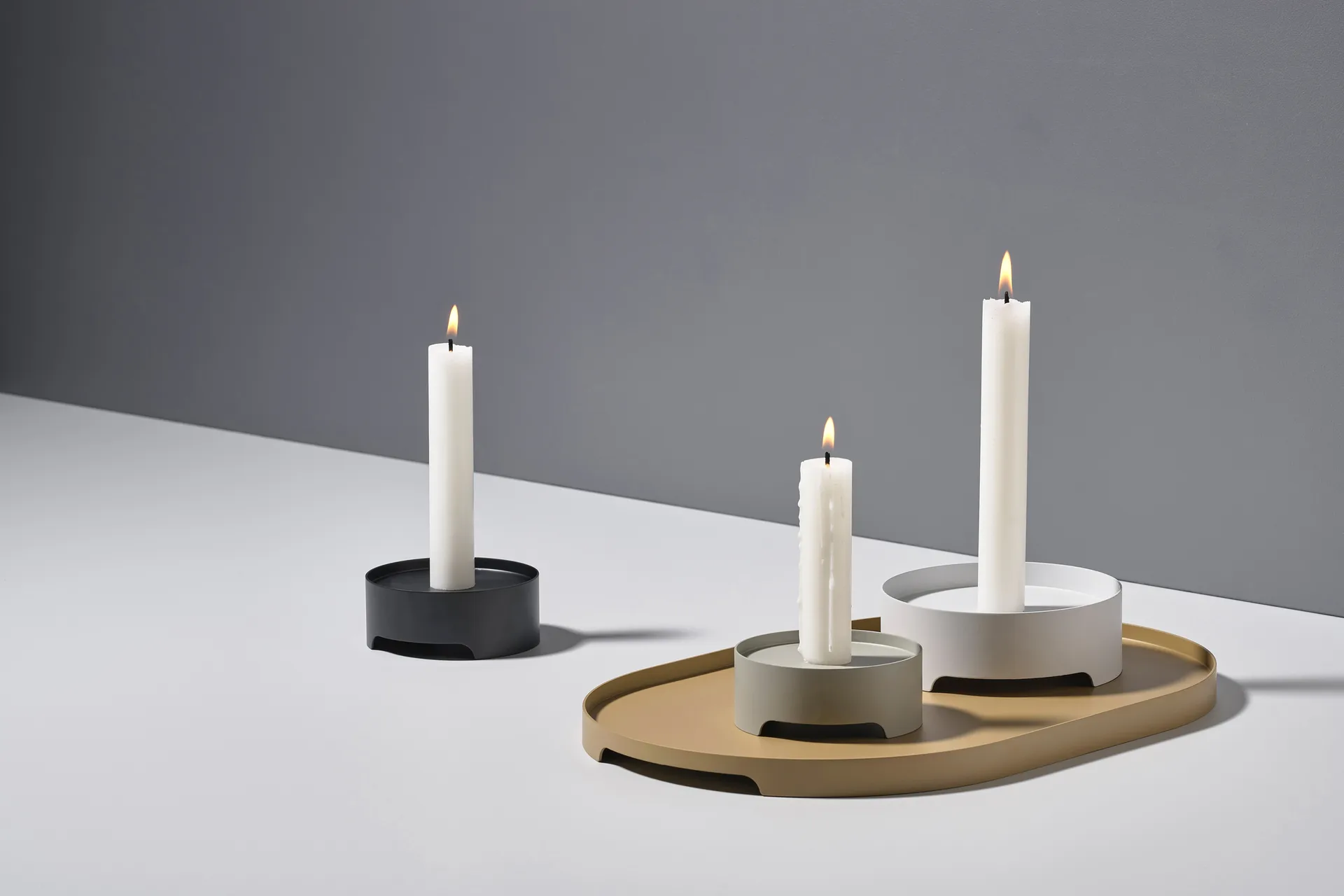 Singles ljusstake Ø9 cm, Black Zone Denmark
