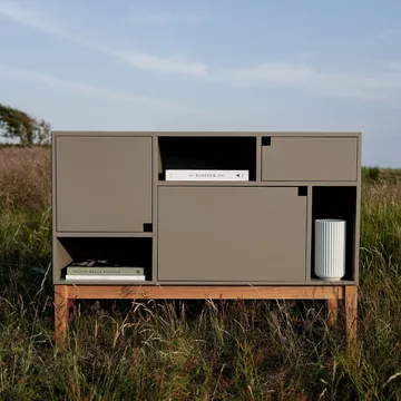 Citti 6x3 skåp - Mole grey-stativ i ek mattlack - Zweed