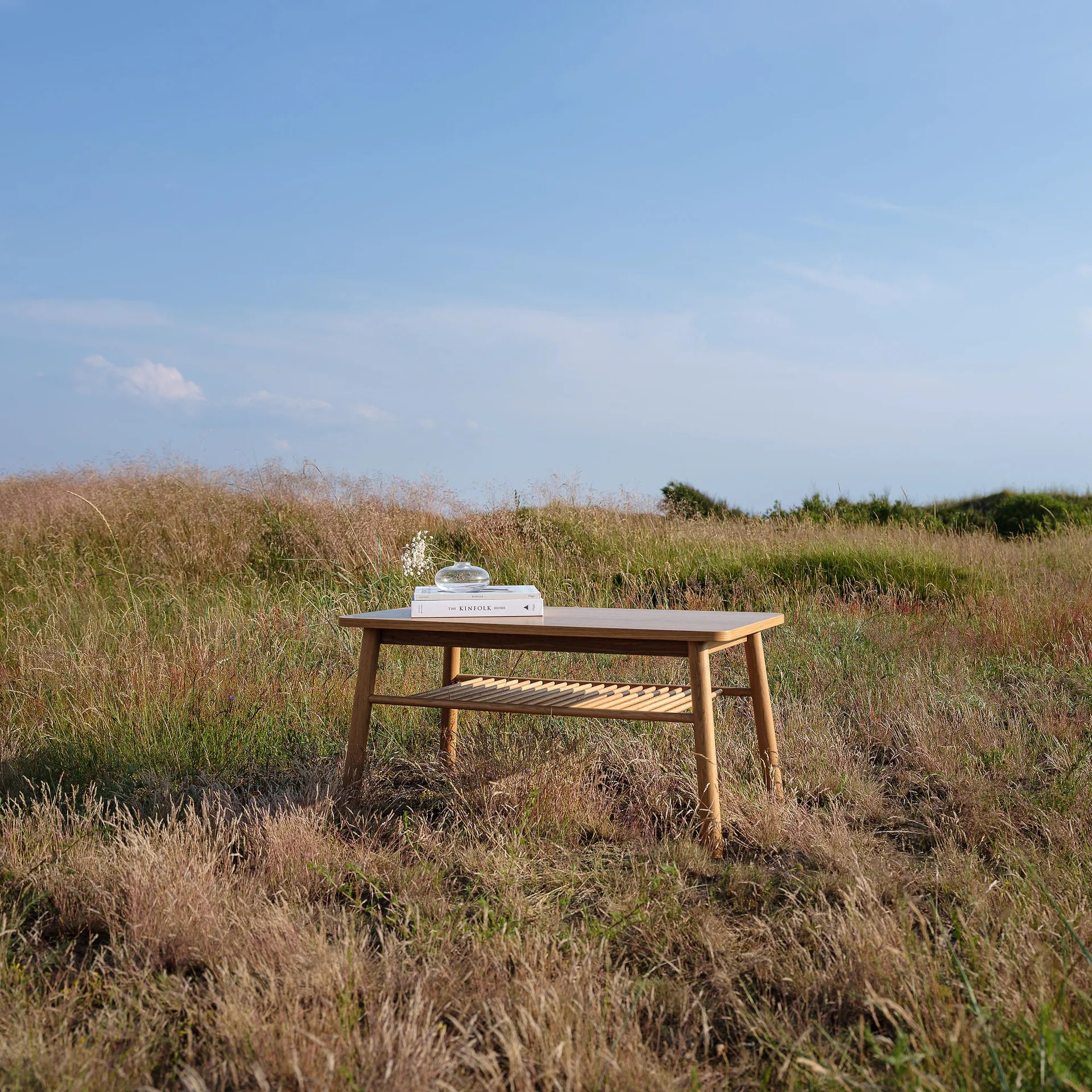 Mino soffbord, vit/ek Zweed