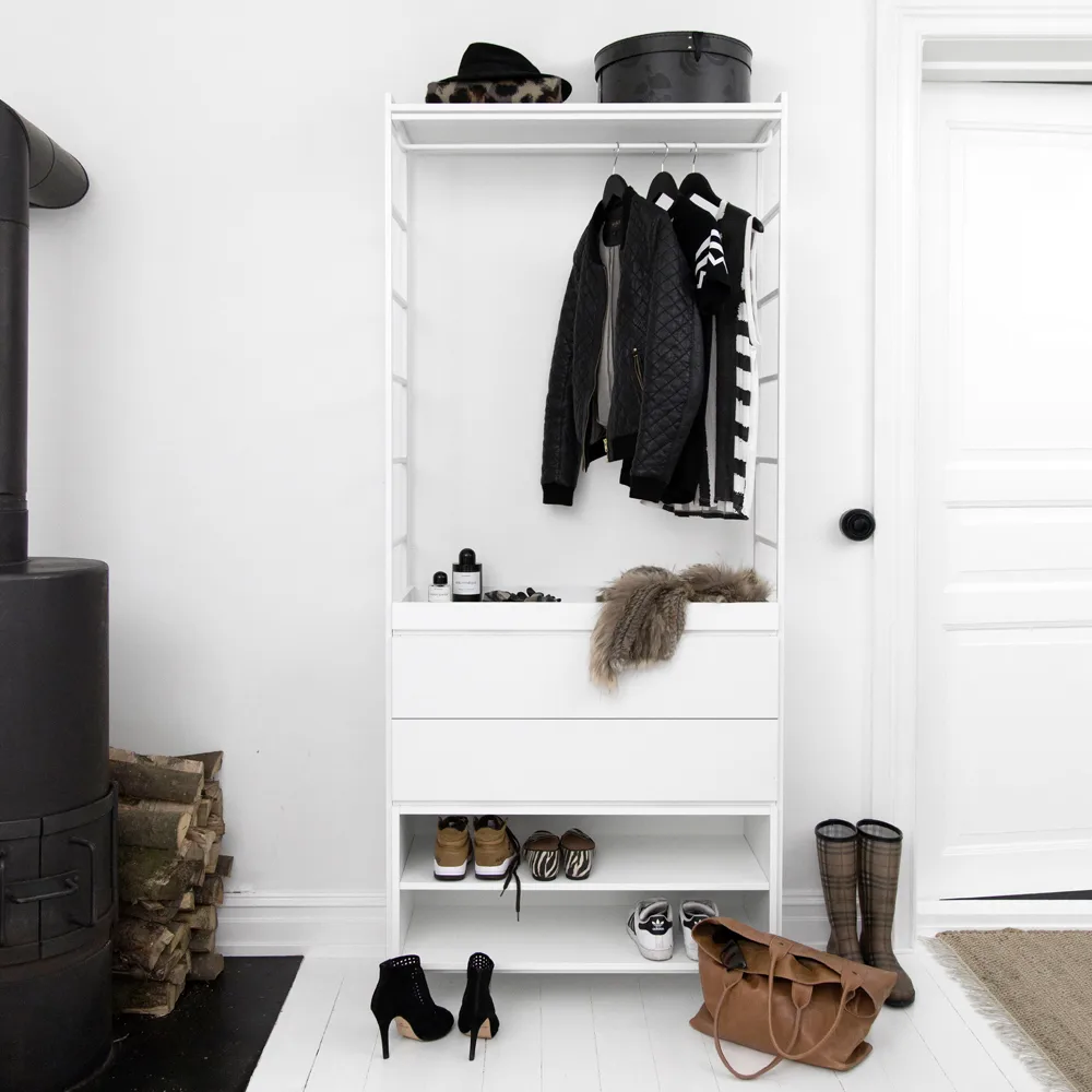 Molto 840 hyllplan, vit, inkl. vit metallram Zweed