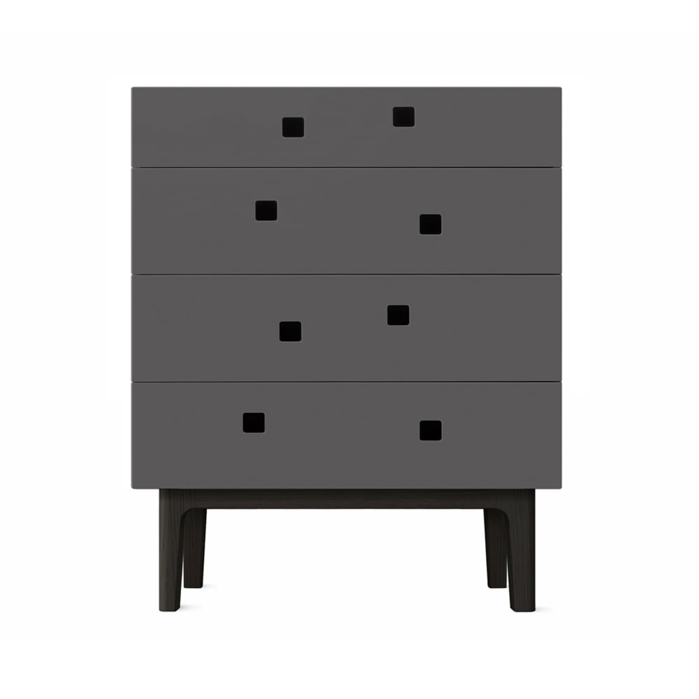 Zweed Peep B3 byrå slate grey, svartlack | Skandinavisk Design | Byråer | Grå