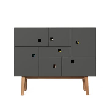 Peep C1 skåp - slate grey, retro, ekstativ - Zweed