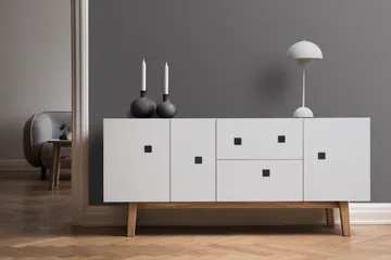 Peep M2 mediabänk - vit, retro, ekstativ - Zweed